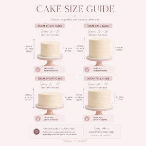 CAKE SIZE GUIDE, CAKELLA, carrot cake, BERRY BLISS FRUIT CAKE, vanilla cake